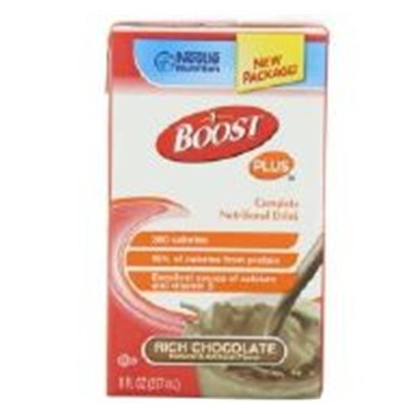 Nestle Healthcare Nutrition Boost Plus Nutritional Shake Rich Chocolate 8oz 27/Ca