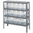 SHELVING, STEEL, 15 CLR BINS, 12"X36"X39"H