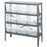 SHELVING, STEEL, 9 CLR BINS, 12"X36"X39"H