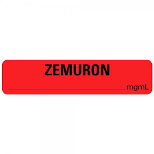 Laguna Coast Assoc Medication Labels / Tapes - Zemuron Label, Red - AM035-K