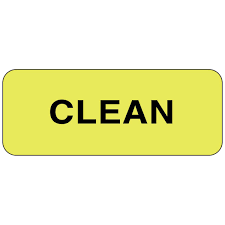 Laguna Coast Associates Cleaned and Checked Labels - Clean Label, Fluorescent Yellow - CS716-K