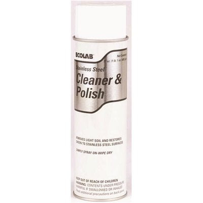 Ecolab Stainless Steel Cleaner & Polish - Stainless Steel Cleaner and Polisher, 17 oz. - 6100467