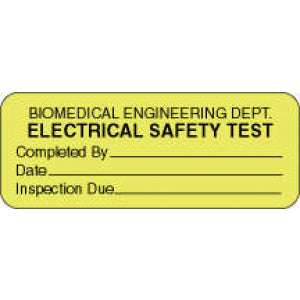 Laguna Coast Associates Biomed Labels - Biomed Label, Engineering, Fluorescent Yellow - 10850-47