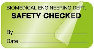 Laguna Coast Associates Bio Engineering Labels - LABEL, BIOMED ENGINEERING GRN - BE275-KC-G