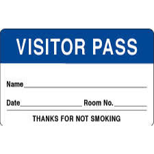 Laguna Coast Assoc Medication Labels / Tapes - Visitor Pass Label, Blue - BR201