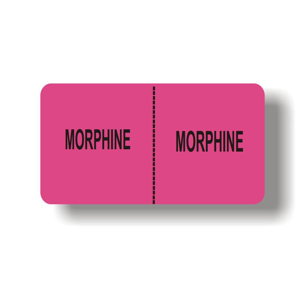 Laguna Coast Assoc Medication Labels / Tapes - Morphine Label, White - SCVMC-21