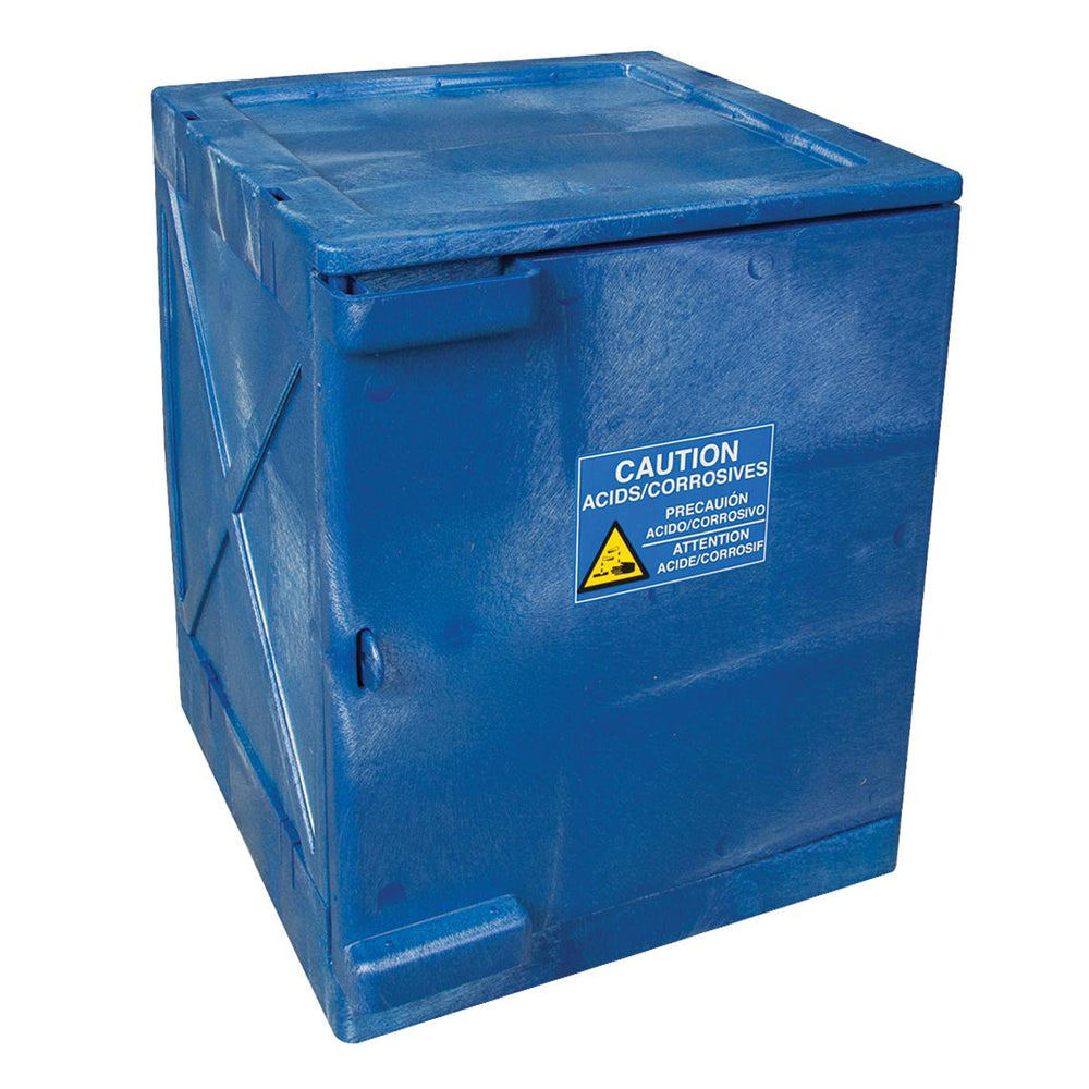 Eagle Bench Top Corrosive Safety Cabinets - Blue 24-Gallon 2-Door Modular Heavy Duty HDPE Lab Cabinet, 36" x 22" x 36" - M24CRA