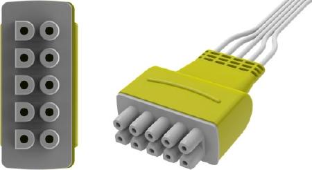 3M Healthcare 3M Lead Philips Intelivu Cables - ECG Leadwire, 3 Lead, Disposable GE Multi-Link to Pinch, 50" - YMDLW3SGEP