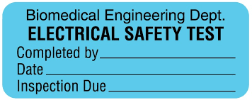 Laguna Coast Associates Bio Engineering Labels - LABEL, BIOMED ENGINEERING LT BLUE - BE275-KC-LB