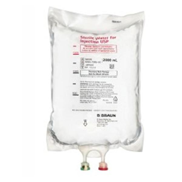 BBraun/McGaw Wtr IV Inj Solution Titan XL 2L DEHPfr Strl Plstc Inj Cntnr 4/Ca