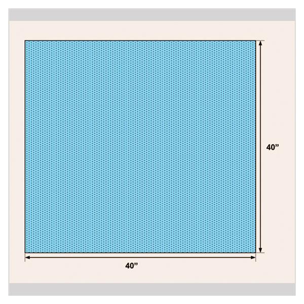 Welmed  Drape Surgical Non-Fenestrated 40x40" Blue 120/Ca