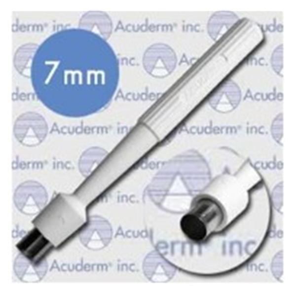 Acuderm Bpsy Pnch Drml Acu-Punch 7mm Rbd Hlw Hndl SS Bld Disp Strl 25/Bx