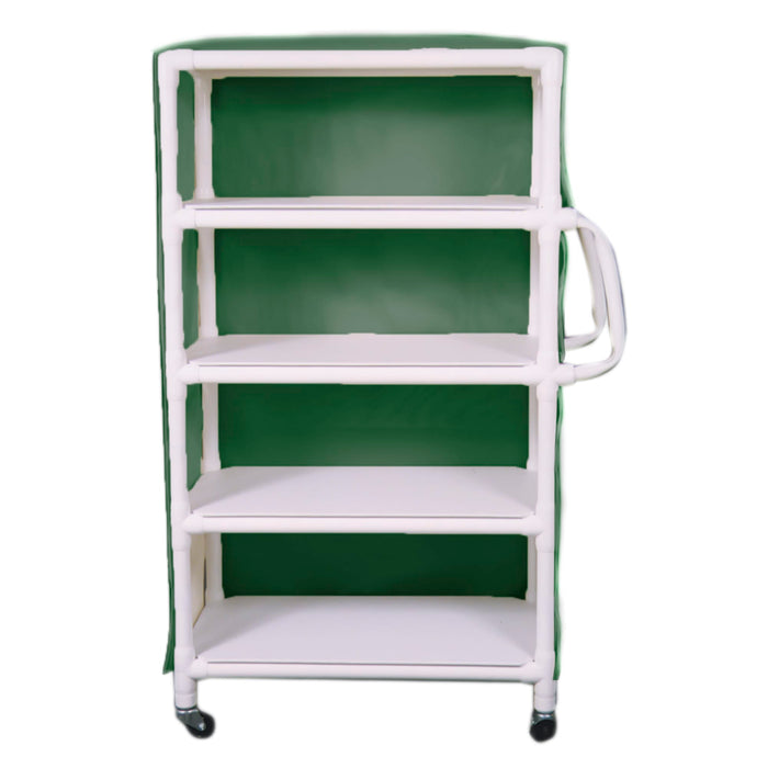 4-Shelf Linen Cart with Mesh or Vinyl Cover