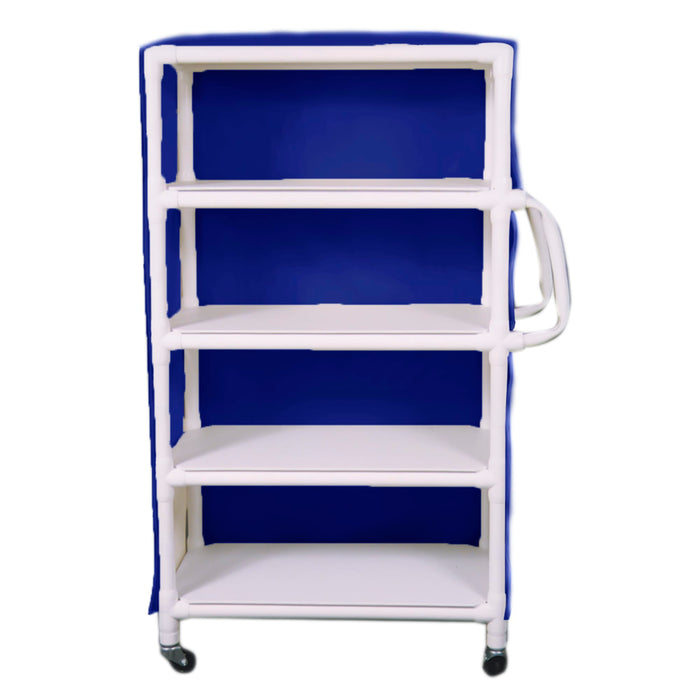 4-Shelf Linen Cart with Mesh or Vinyl Cover