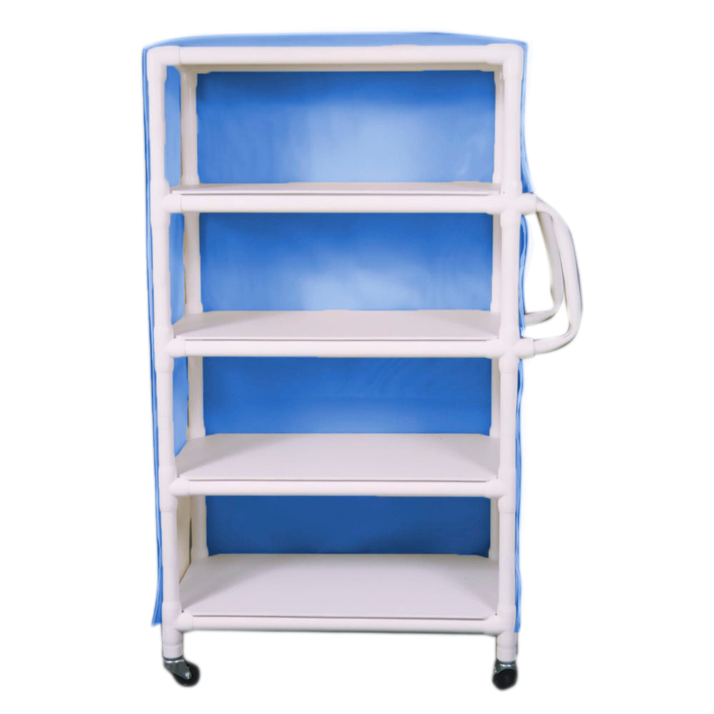 4-Shelf Linen Cart with Mesh or Vinyl Cover