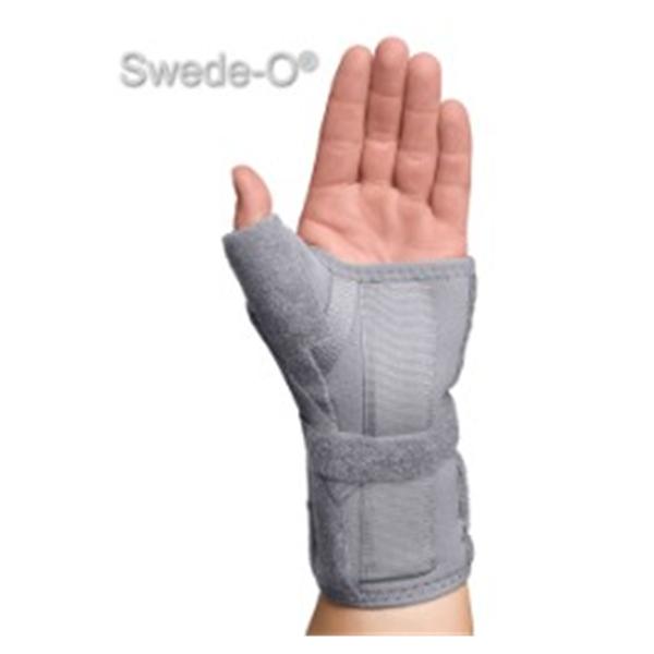 Swede-O  Brace Thumb Spica Adult Carpal Tunnel Gray Size Medium 