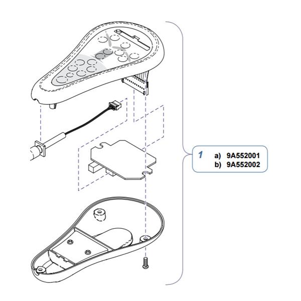 Midmark oration Hand Control Assembly Fld Instl For 630 Power Procedure Table Ea