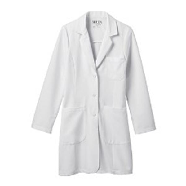 White Swan Uniform Lab Coat Poly/Ryn/Spndx W Wht 35" Ea