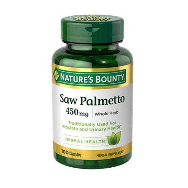 Natures Bounty  Saw Palmetto Supplement Adult Capsules 450mg 100/Bt