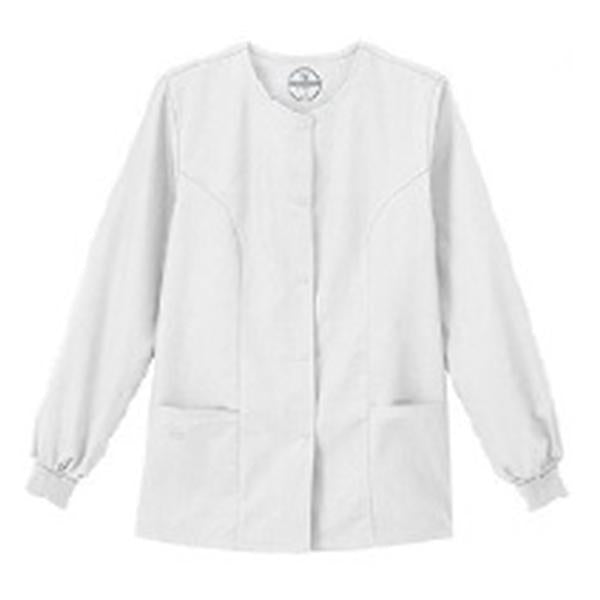 White Swan Uniform Jacket Warm-Up Fundamentals Womens White 3X Large Ea