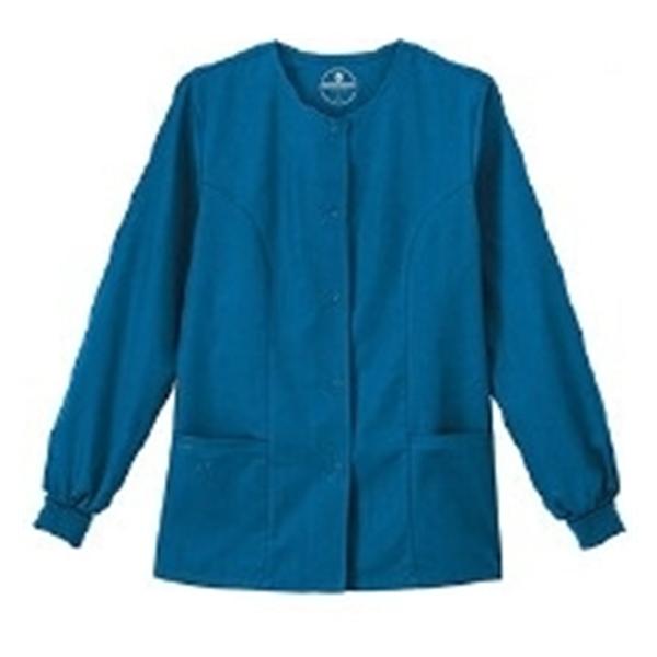 White Swan Uniform Jacket Warm-Up Fundamentals Womens Caribbean Blue 5X Large Ea