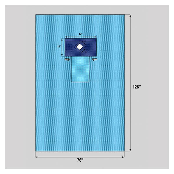 Welmed  Drape Thyroid 5x5" Diamond Fenestrated 76x126" 18/Ca