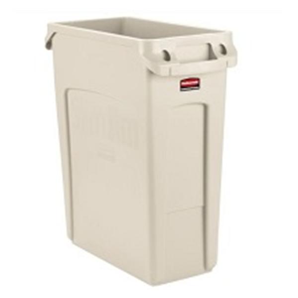 Rubbermaid Container Waste Slim Jim Plastic Beige 4/Ca