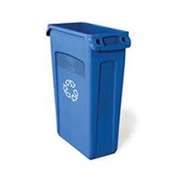 Rubbermaid Bin Recycling Slim Jim Plstc 23gal Open Top Blue Rectangular 4/Ca