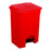 Continental Commercial Product Can Trash Plastic 18gal Step-On Pedal Lid Red Rectangle Ea