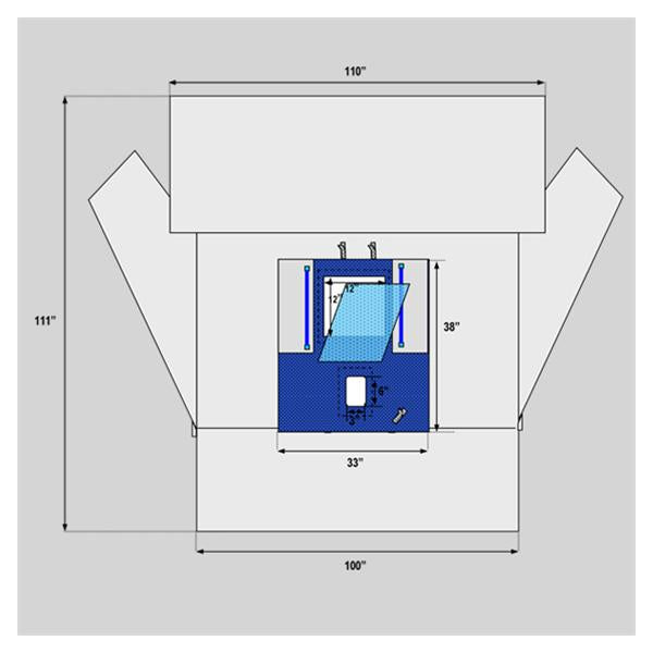 Welmed  Drape Sheet Fenestrated 110x111x100" Clear Blue Sterile 20/Ca