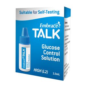 Omnis Health Embrace Talk Blood Glucose Control Solution, High Flow, 1 Each
