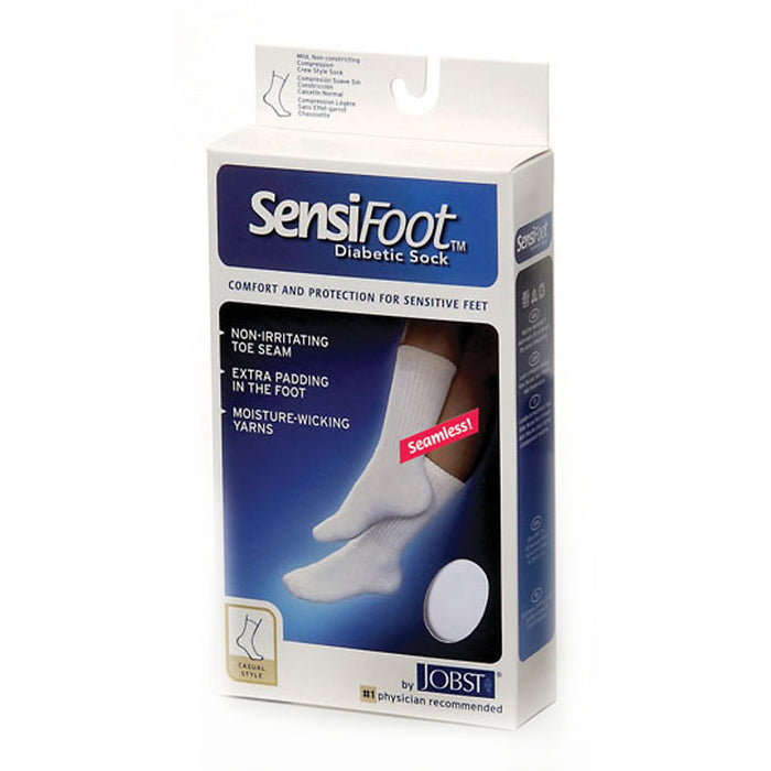 Jobst Sensifoot Unisex Crew Style Diabetic Support Socks 