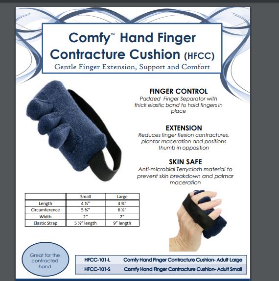 Comfy Splints Finger Contracture Cushion with Finger separator