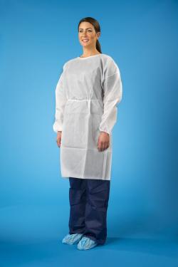 Cellucap Polycoated Polypropylene Gowns - Poly-Coated Polypropylene Gown, White - 434T