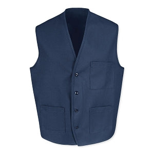 Vf Workwear-Div / Vf Imagewear (W) Button-Front Volunteer Vests - Unisex Button-Front Vest, Navy, Size 3XL - 1360NV3XL