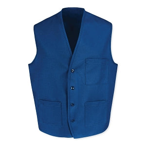 Vf Workwear-Div / Vf Imagewear (W) Button-Front Volunteer Vests - Unisex Button-Front Vest, Royal Blue, Size 3XL - 1360RB3XL