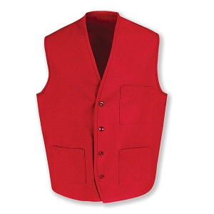 Vf Workwear-Div / Vf Imagewear (W) Button-Front Volunteer Vests - Unisex Button-Front Vest, Red, Size 3XL - 1360RD3XL