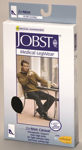 Jobst for Men Casual Closed Toe Knee High 15-20mmHg Compression Socks