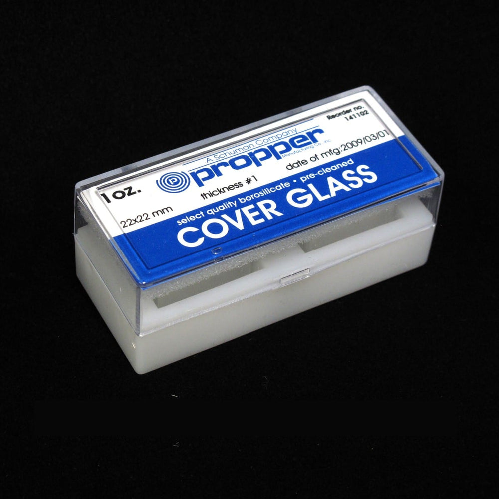 Microscope Glass Covers, 22 mm x 22 mm x 1.5 mm