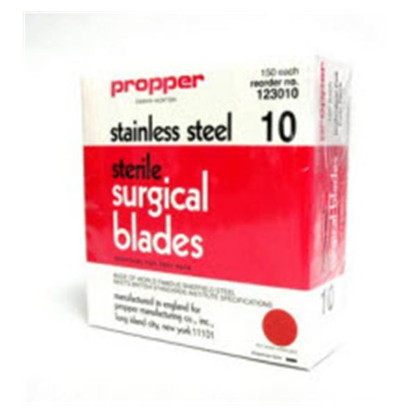 Propper Mfg Blade Surgical #15 Stainless Steel Sterile Disposable 150/bx (12301500)