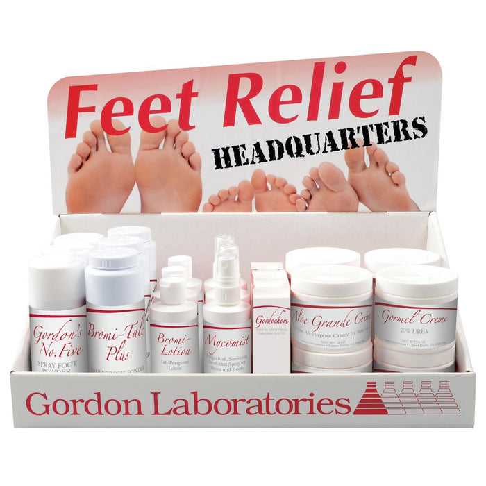 Point of Purchase Feet Relief Display by Gordon Laboratories