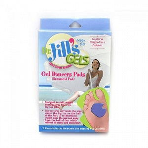 Dr Jill's Foot Pads Gel Dancers Sesamoid Pads - DANCER MET PADS, PURPLE GEL REG L 2/PK - 1049 REG LEFT DANCER