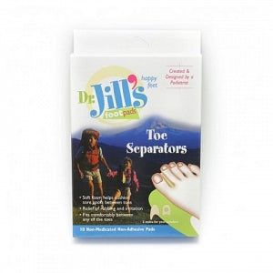 Dr Jill's Foot Pads Foam Toe Separators - FOAM TOE SEPARATORS, NONADHESIVE 10/PK - 1015 FOAM TOE SEPARATORS