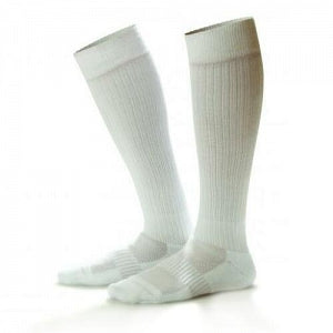 Dr. Comfort Moderate Compression Support Socks - Support Compression Sock, 15-20 mmHg Compression, White, Unisex Size M - 701243