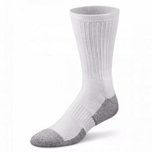 Dr. Comfort Crew Length Diabetic Compression Socks - Diabetic Crew Compression Sock, White, Size L - 601144