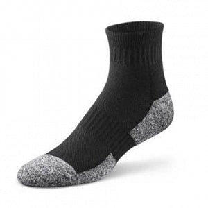 Dr. Comfort Diabetic Ankle Length Socks - Diabetic Ankle Length Sock, Black, Size S - 601212