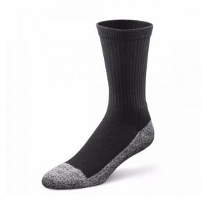 Dr. Comfort Extra Roomy Diabetic Crew Socks - Diabetic Extra Roomy Crew Sock, Black, Size M - 601613