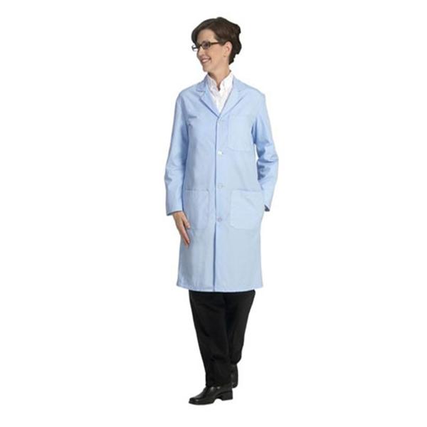 Fashion Seal Lab Coat 65% Polyester / 35% Cotton Unisex Azure Blue Md 41" Ea