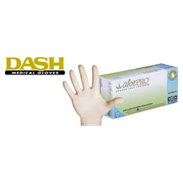 Dash Medical Gloves  Gloves Exam AloePRO Powder-Free Latex Medium Natural 100/Bx, 10 BX/CA (AP100M)