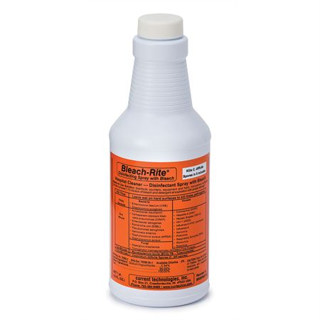 Bleach-Rite 16oz Bottles with 6 Spray Heads